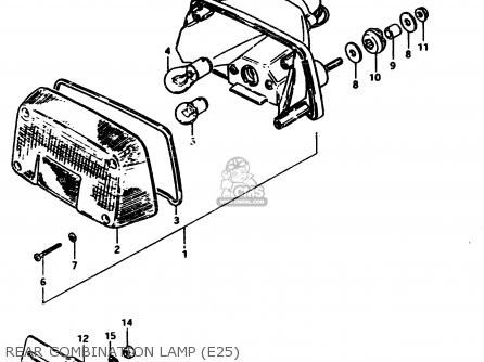 REAR COMBINATION LAMP (E25) - GS450S 1982 (Z) GENERAL EXPORT (E01)