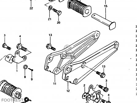 FOOTREST - GS450S 1982 (Z) GENERAL EXPORT (E01)