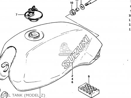 FUEL TANK (MODEL Z) - GS450S 1982 (Z) GENERAL EXPORT (E01)