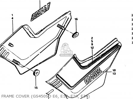FRAME COVER (GS450SD E6, E15, E24, E34) - GS450S 1982 (Z) GENERAL EXPORT (E01)