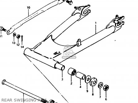 REAR SWINGING ARM - GS450S 1982 (Z) GENERAL EXPORT (E01)