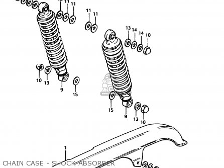 CHAIN CASE - SHOCK ABSORBER - GS450S 1982 (Z) GENERAL EXPORT (E01)
