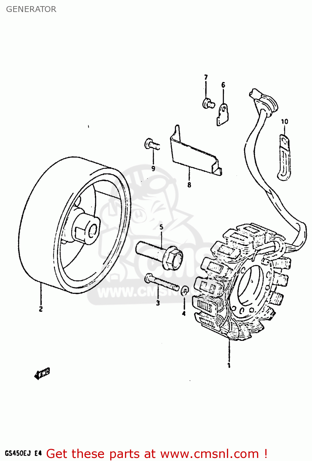 GENERATOR GS450S 1984 (E) (E06 E15 E34 E39)