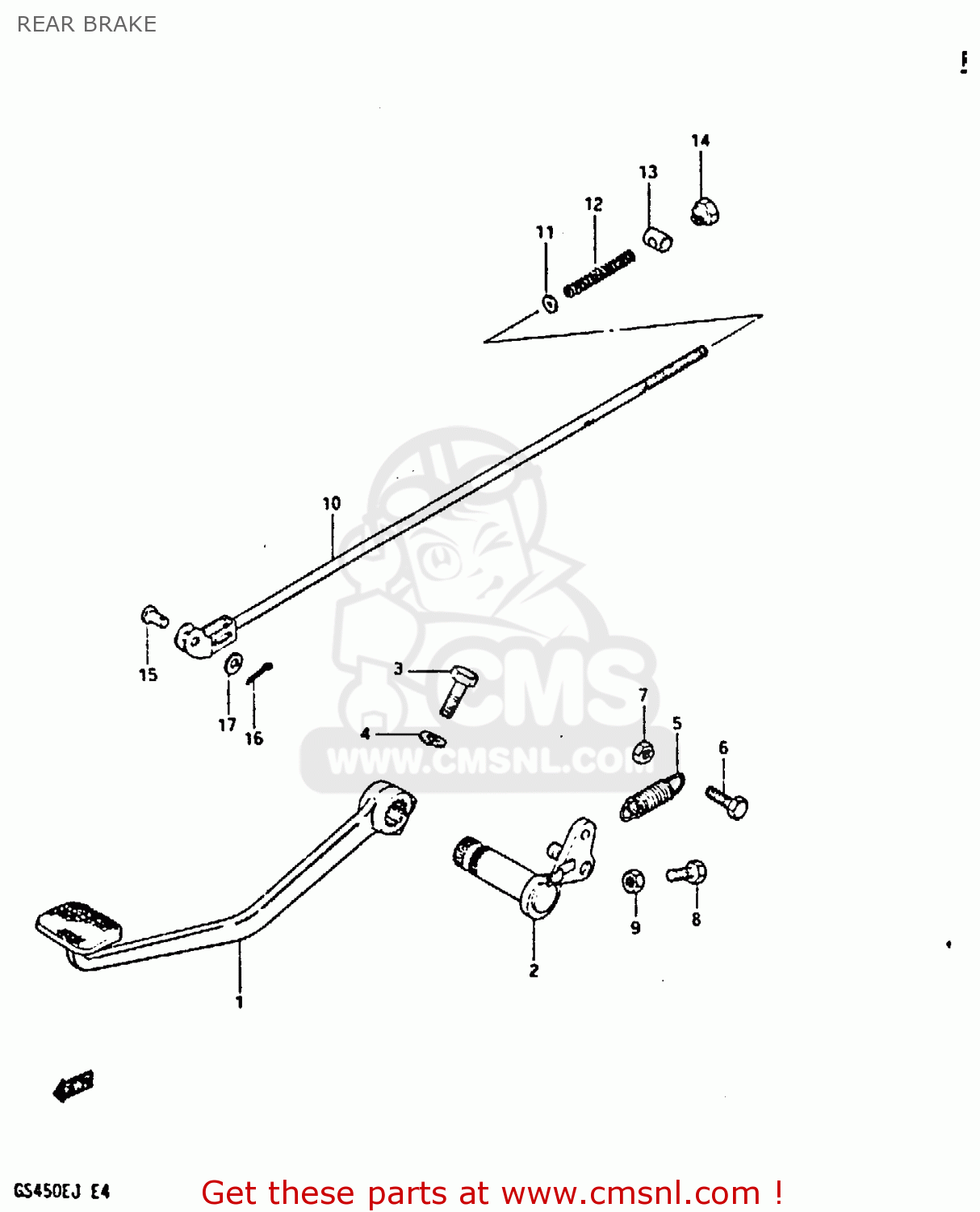 REAR BRAKE GS450S 1984 (E) (E06 E15 E34 E39)