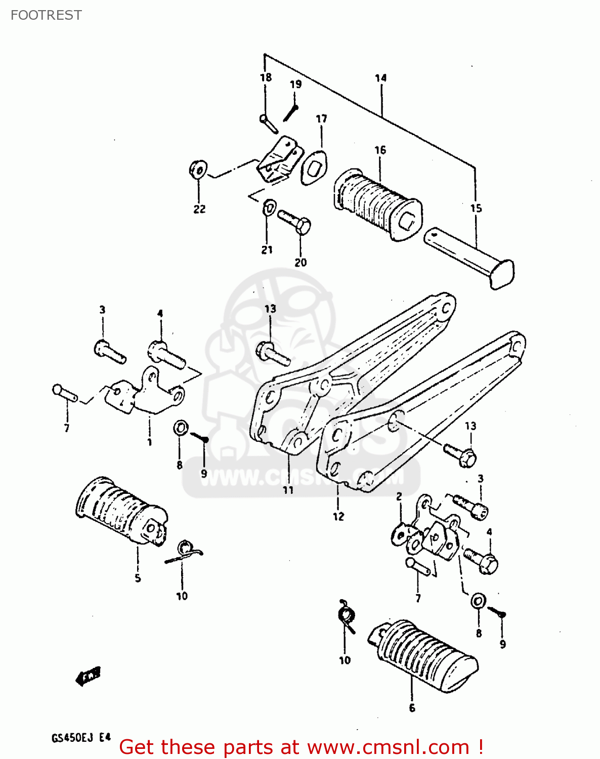 FOOTREST GS450S 1984 (E) (E06 E15 E34 E39)