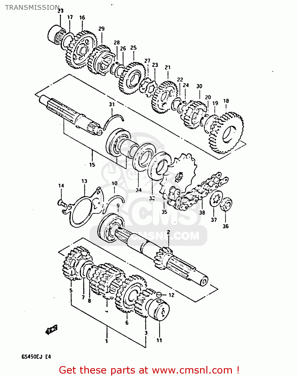 TRANSMISSION GS450S 1985 (F) FINLAND ITALY AUSTRIA (E15 E34 E39)
