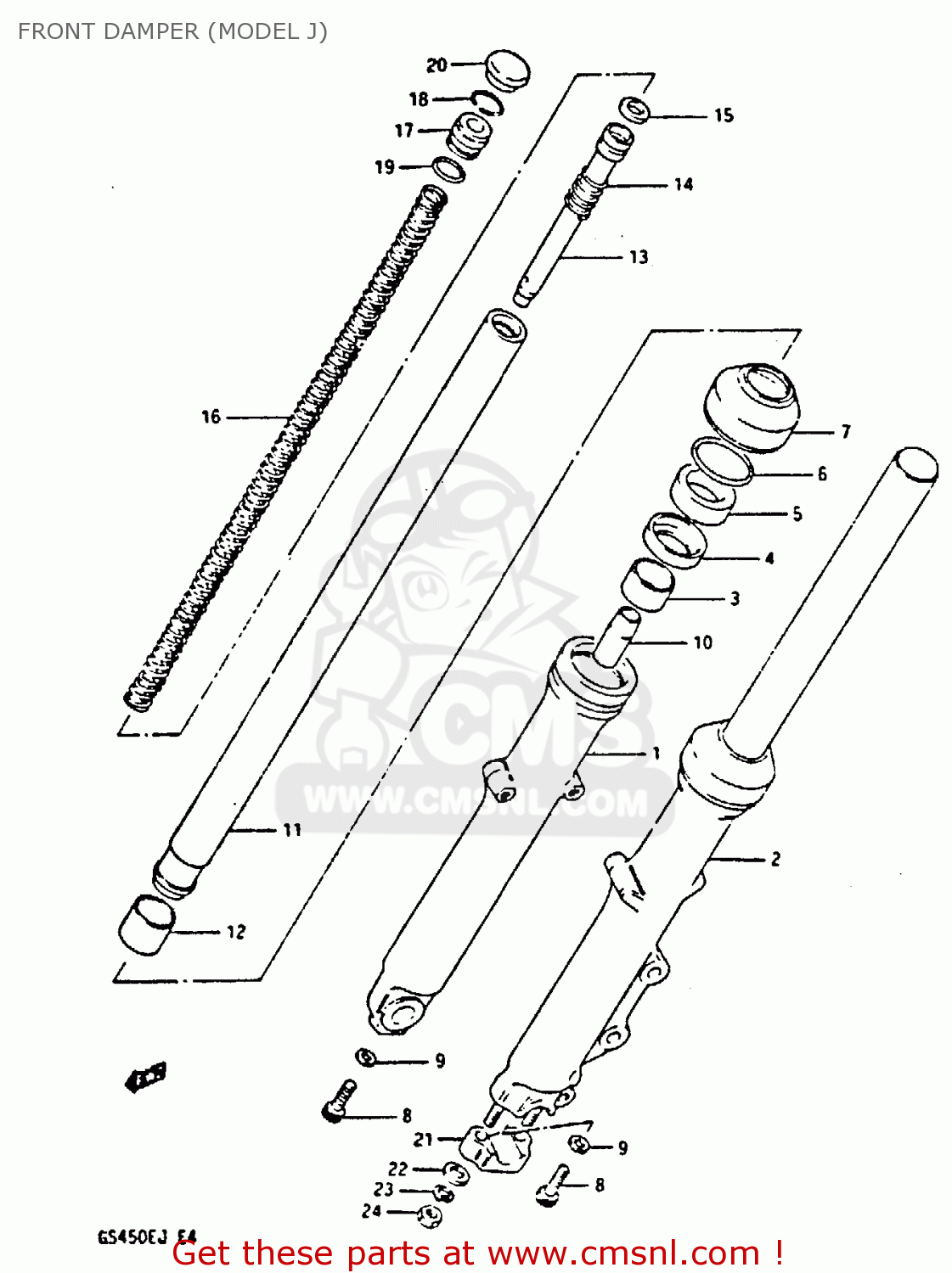 FRONT DAMPER (MODEL J) GS450S 1985 (F) FINLAND ITALY AUSTRIA (E15 E34 E39)