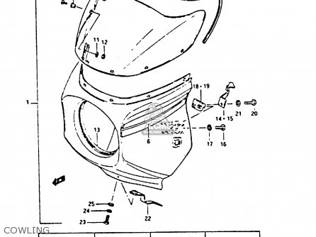 COWLING - GS450S 1985 (F) FINLAND ITALY AUSTRIA (E15 E34 E39)