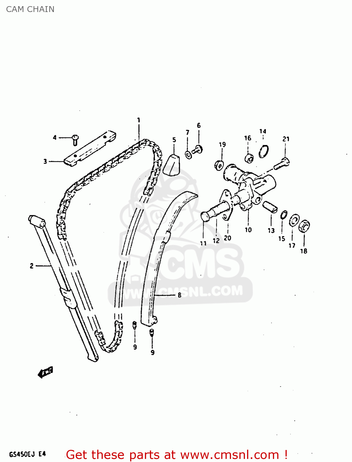 CAM CHAIN GS450S 1986 (G) FINLAND AUSTRIA (E15 E39)