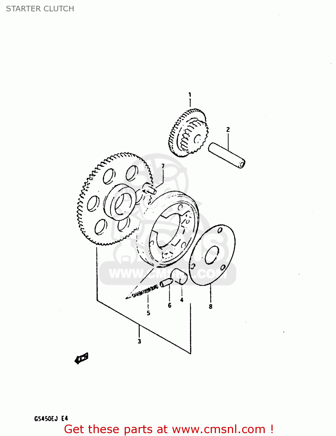 STARTER CLUTCH GS450S 1986 (G) FINLAND AUSTRIA (E15 E39)