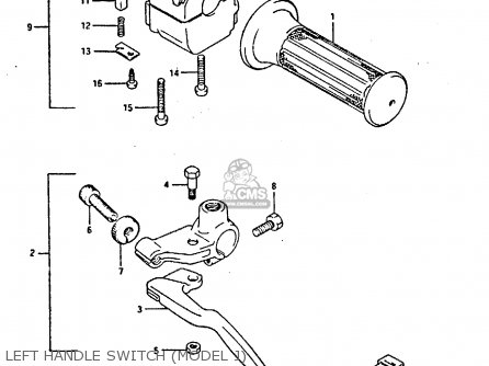 LEFT HANDLE SWITCH (MODEL J) - GS450S 1986 (G) FINLAND AUSTRIA (E15 E39)