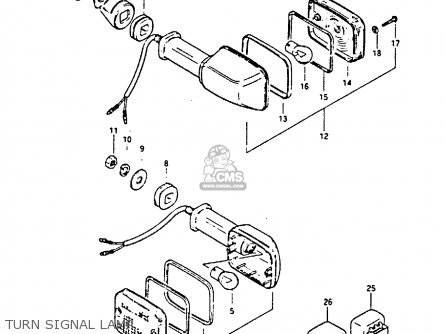TURN SIGNAL LAMP - GS450S 1987 (H) FINLAND ITALY AUSTRIA (E15 E34 E39)