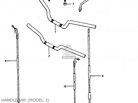 HANDLEBAR (MODEL J) - GS450S 1987 (H) FINLAND ITALY AUSTRIA (E15 E34 E39)