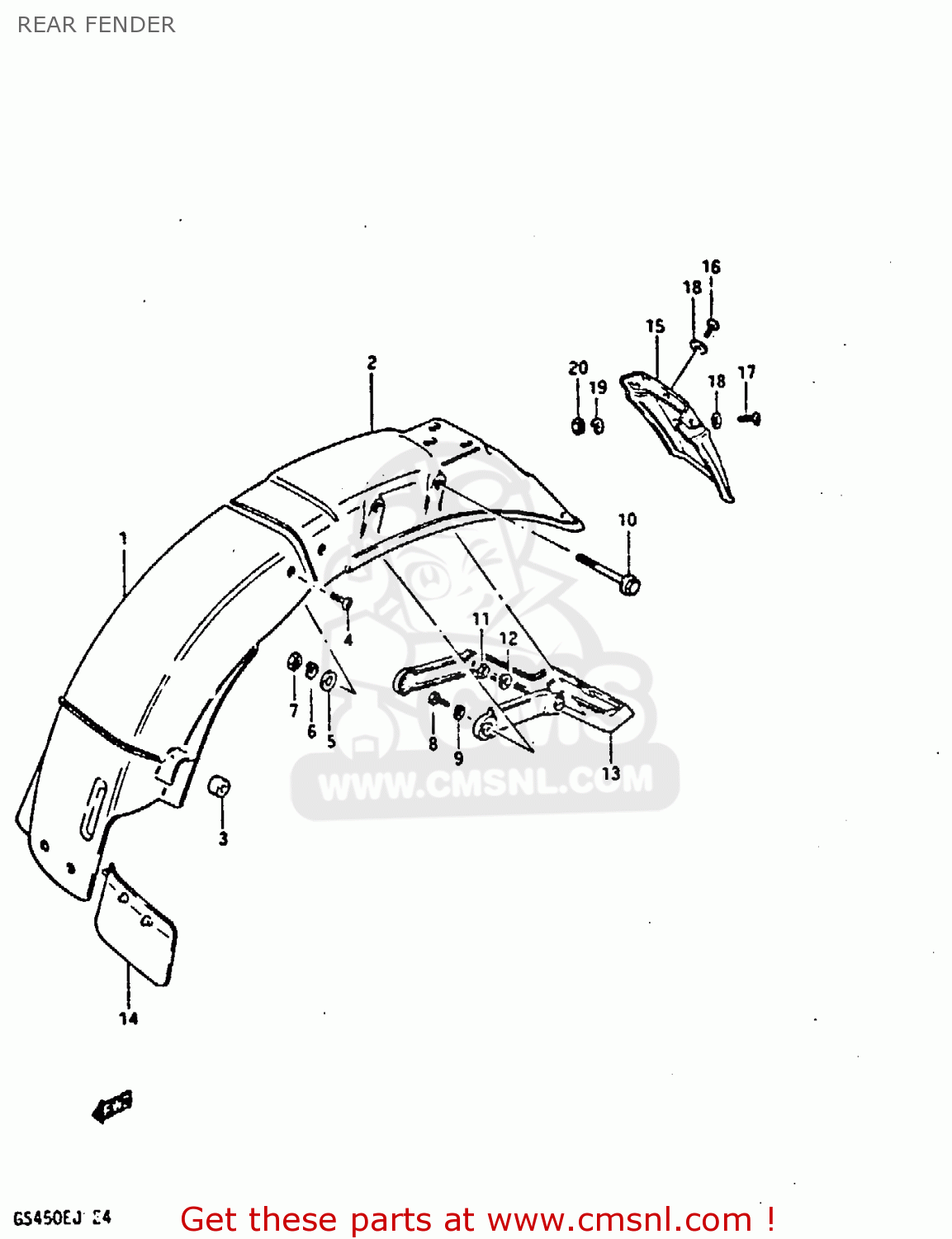 REAR FENDER GS450S 1988 (J) (E04 E22 E34 E77)