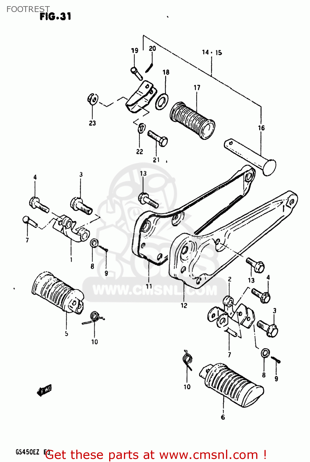 FOOTREST GS450ST 1980 (T) USA (E03)