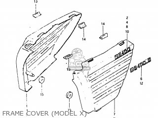 FRAME COVER (MODEL X) - GS450ST 1980 (T) USA (E03)