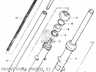 FRONT FORK (MODEL Z) - GS450ST 1980 (T) USA (E03)