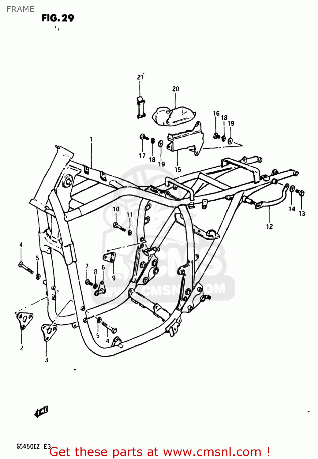 FRAME GS450ST 1981 (X) USA (E03)