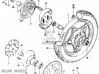 REAR WHEEL - GS450ST 1981 (X) USA (E03)