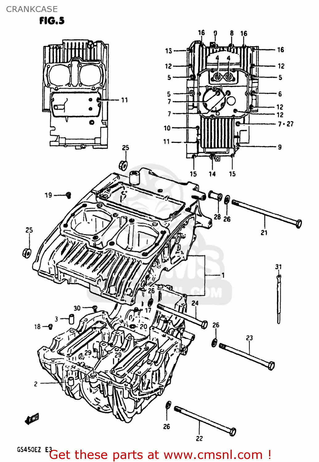 CRANKCASE GS450ST 1982 (Z) USA (E03)