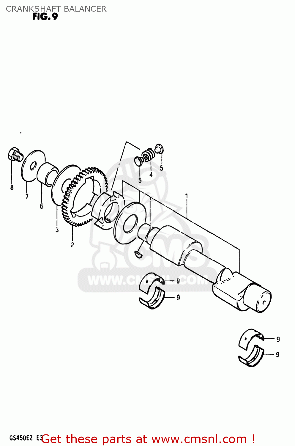 CRANKSHAFT BALANCER GS450ST 1982 (Z) USA (E03)