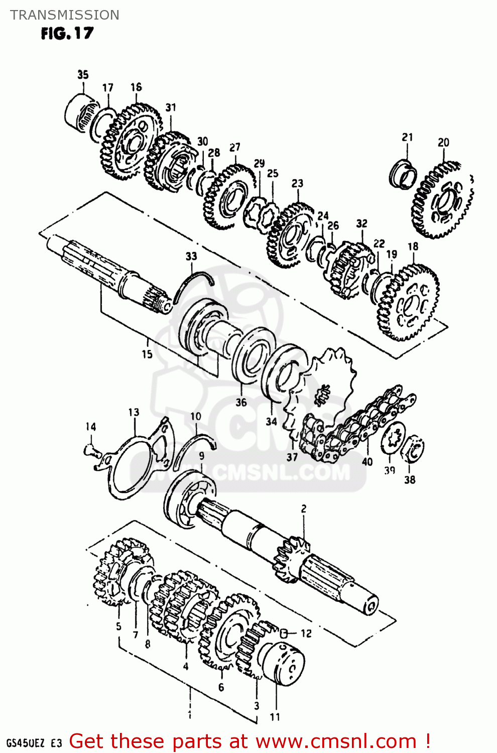 TRANSMISSION GS450ST 1982 (Z) USA (E03)