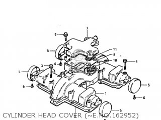 CYLINDER HEAD COVER (~E.NO.162952) - GS450ST 1982 (Z) USA (E03)