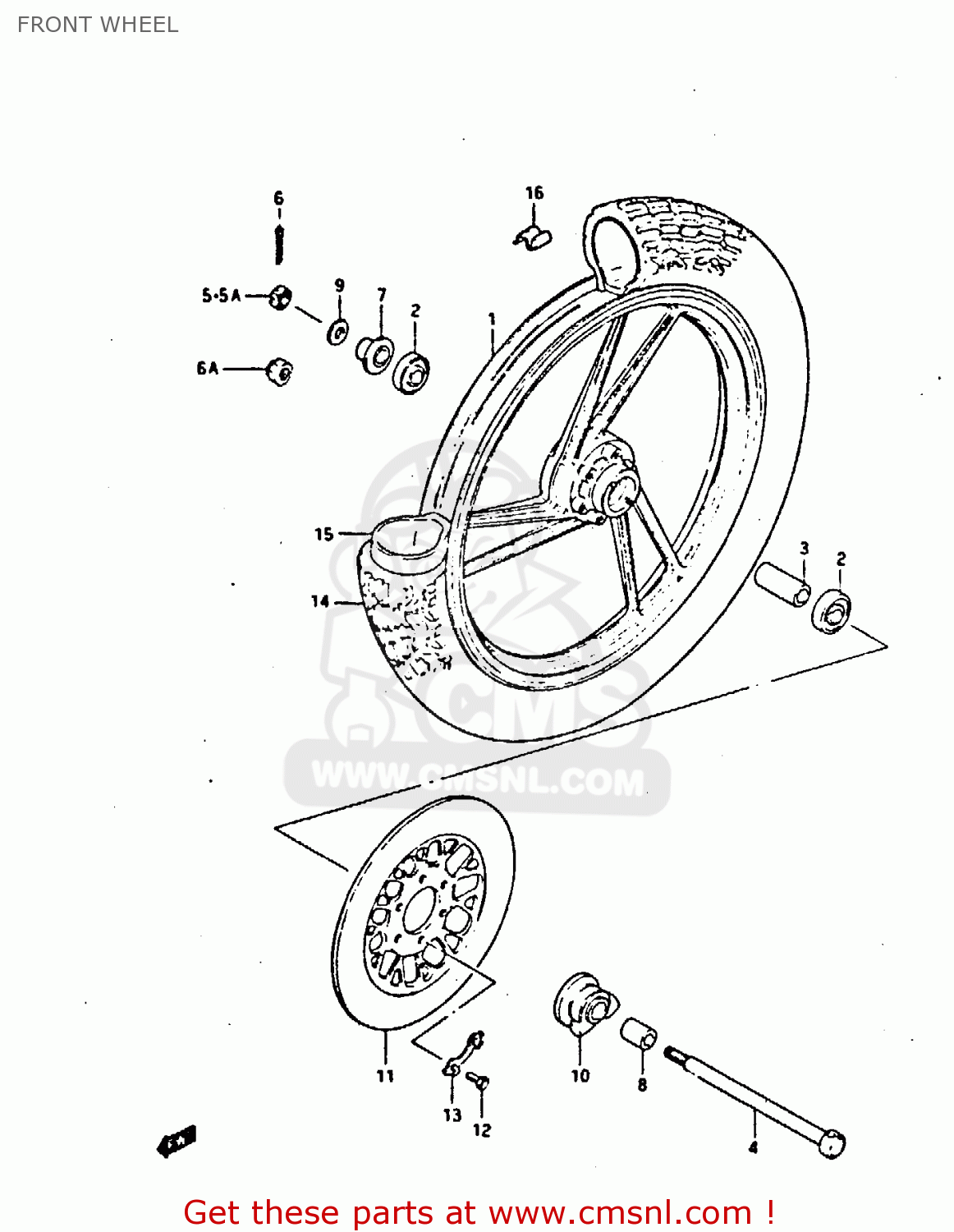 FRONT WHEEL GS450SU 1988 (J) GERMANY (E22)