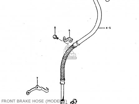 FRONT BRAKE HOSE (MODEL J) - GS450SU 1988 (J) GERMANY (E22)