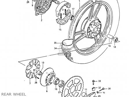 REAR WHEEL - GS450SU 1988 (J) GERMANY (E22)
