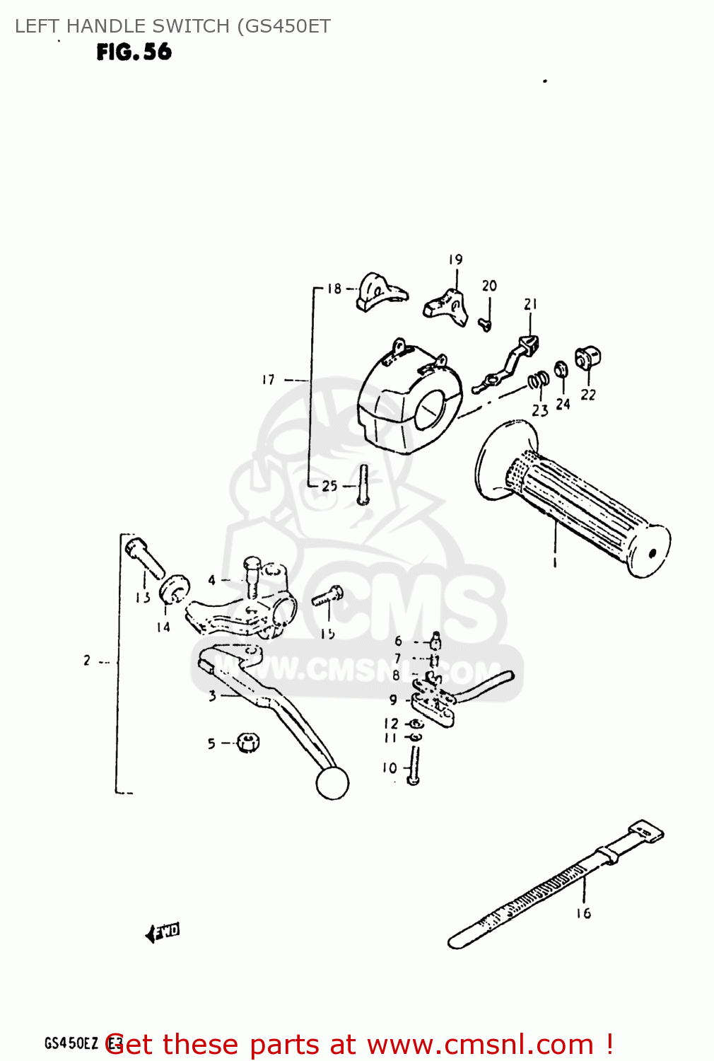 LEFT HANDLE SWITCH (GS450ET GS450SX 1980 (T) USA (E03)