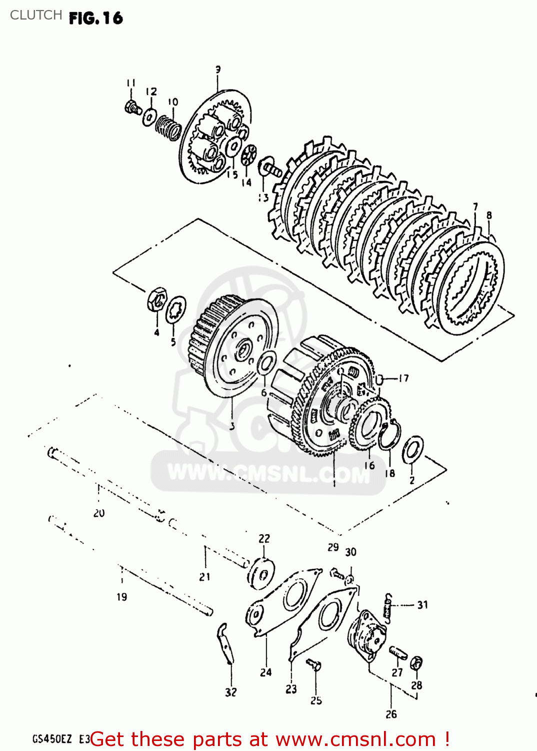 CLUTCH GS450SX 1981 (X) USA (E03)