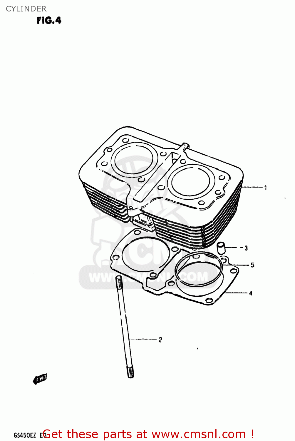 CYLINDER GS450SX 1981 (X) USA (E03)