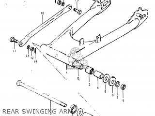 REAR SWINGING ARM - GS450SX 1981 (X) USA (E03)