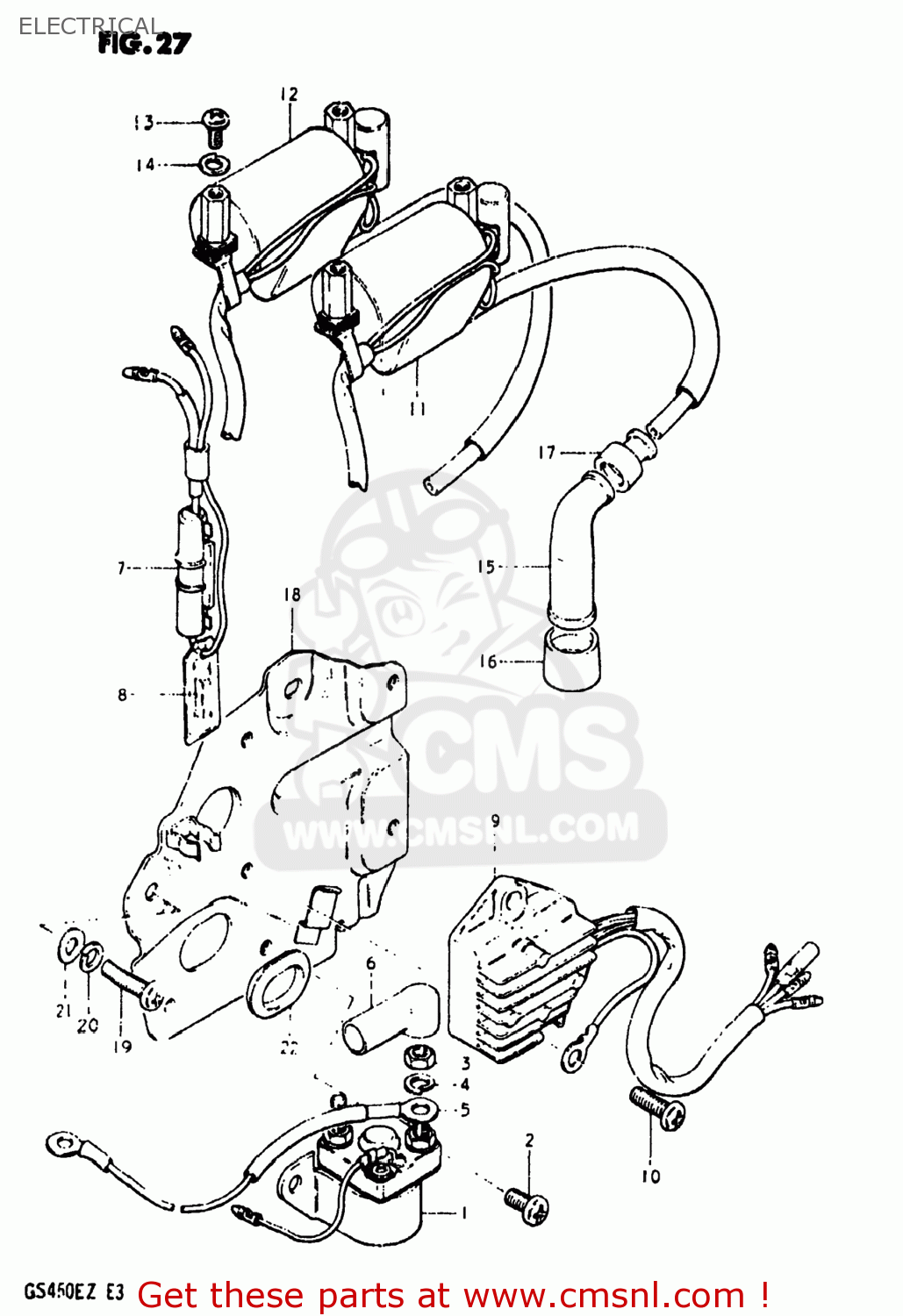 ELECTRICAL GS450SX 1982 (Z) USA (E03)