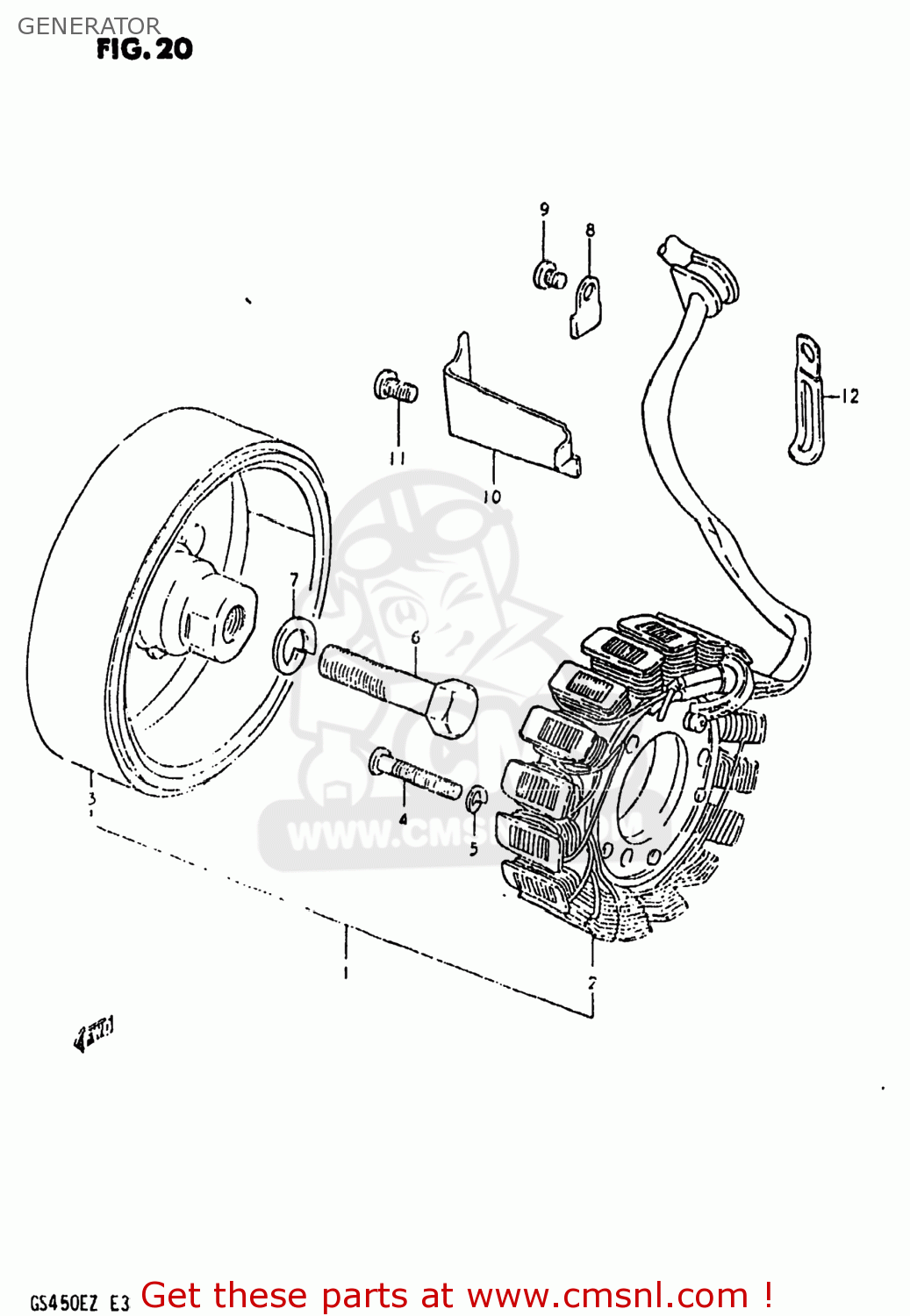 GENERATOR GS450SX 1982 (Z) USA (E03)