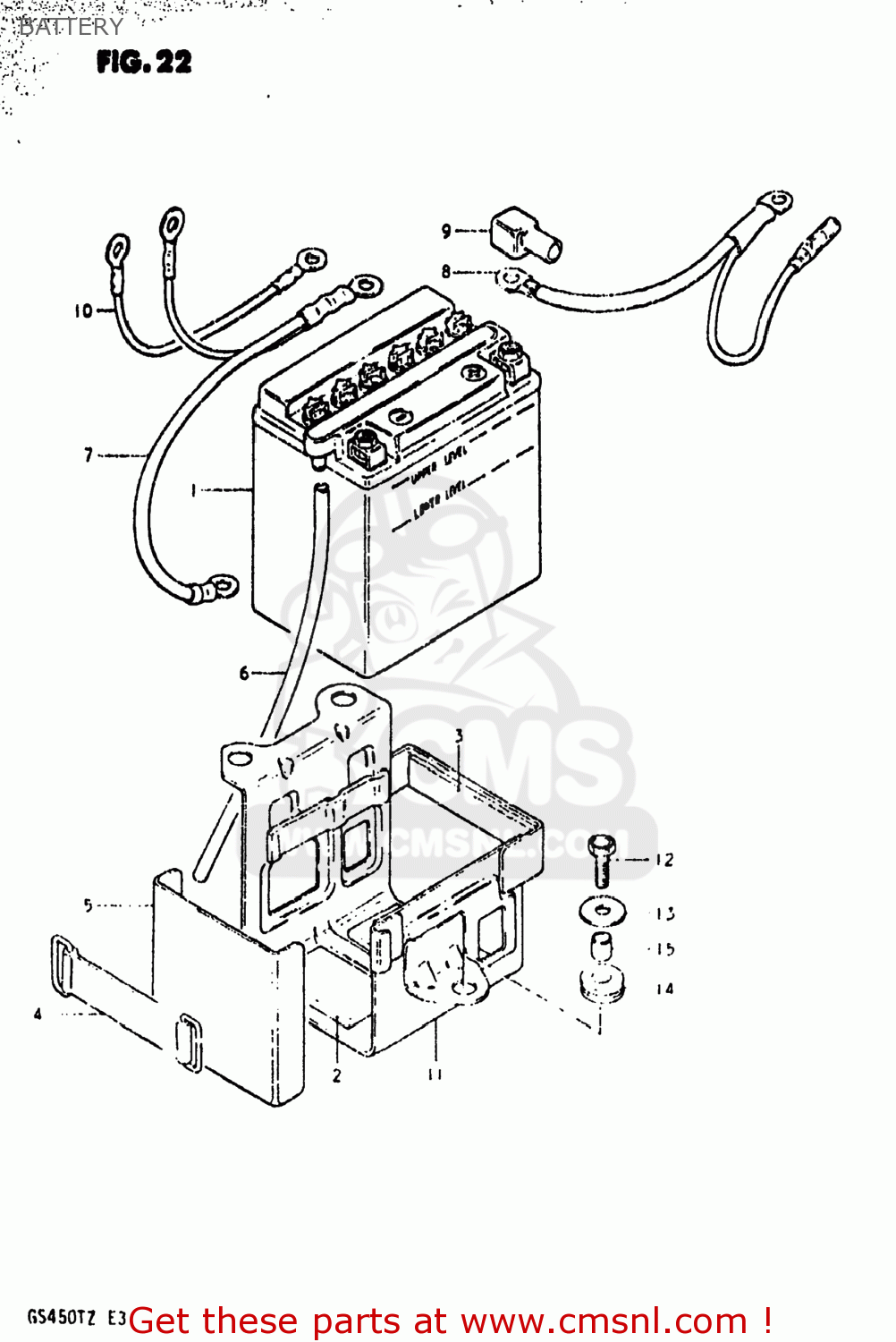 BATTERY GS450T 1981 (X) USA (E03)