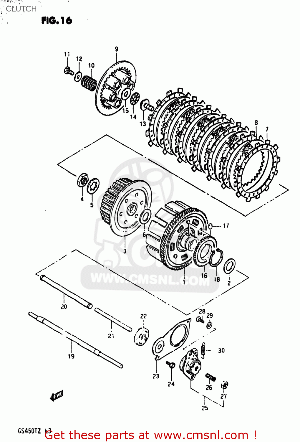 CLUTCH GS450T 1981 (X) USA (E03)