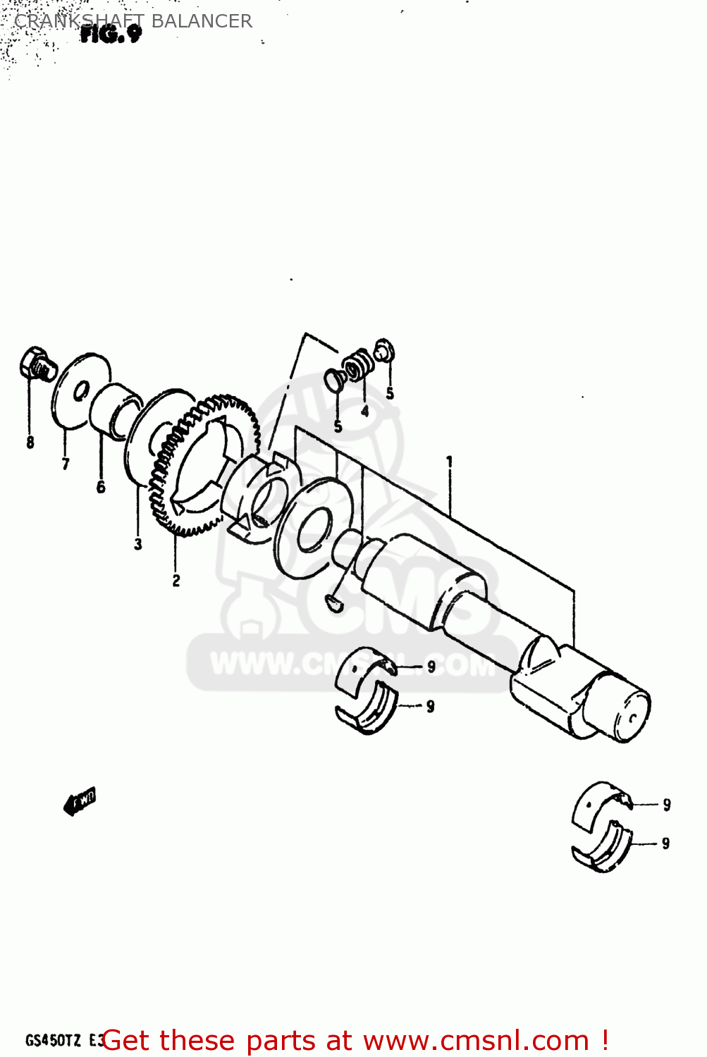 CRANKSHAFT BALANCER GS450T 1981 (X) USA (E03)