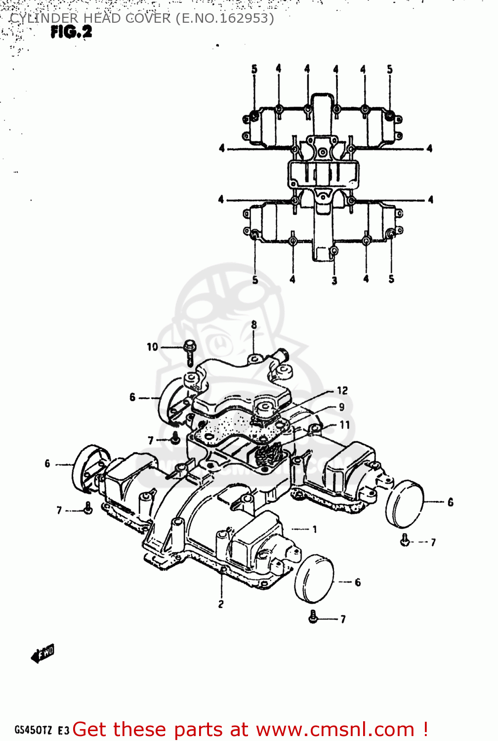 CYLINDER HEAD COVER (E.NO.162953) GS450T 1981 (X) USA (E03)