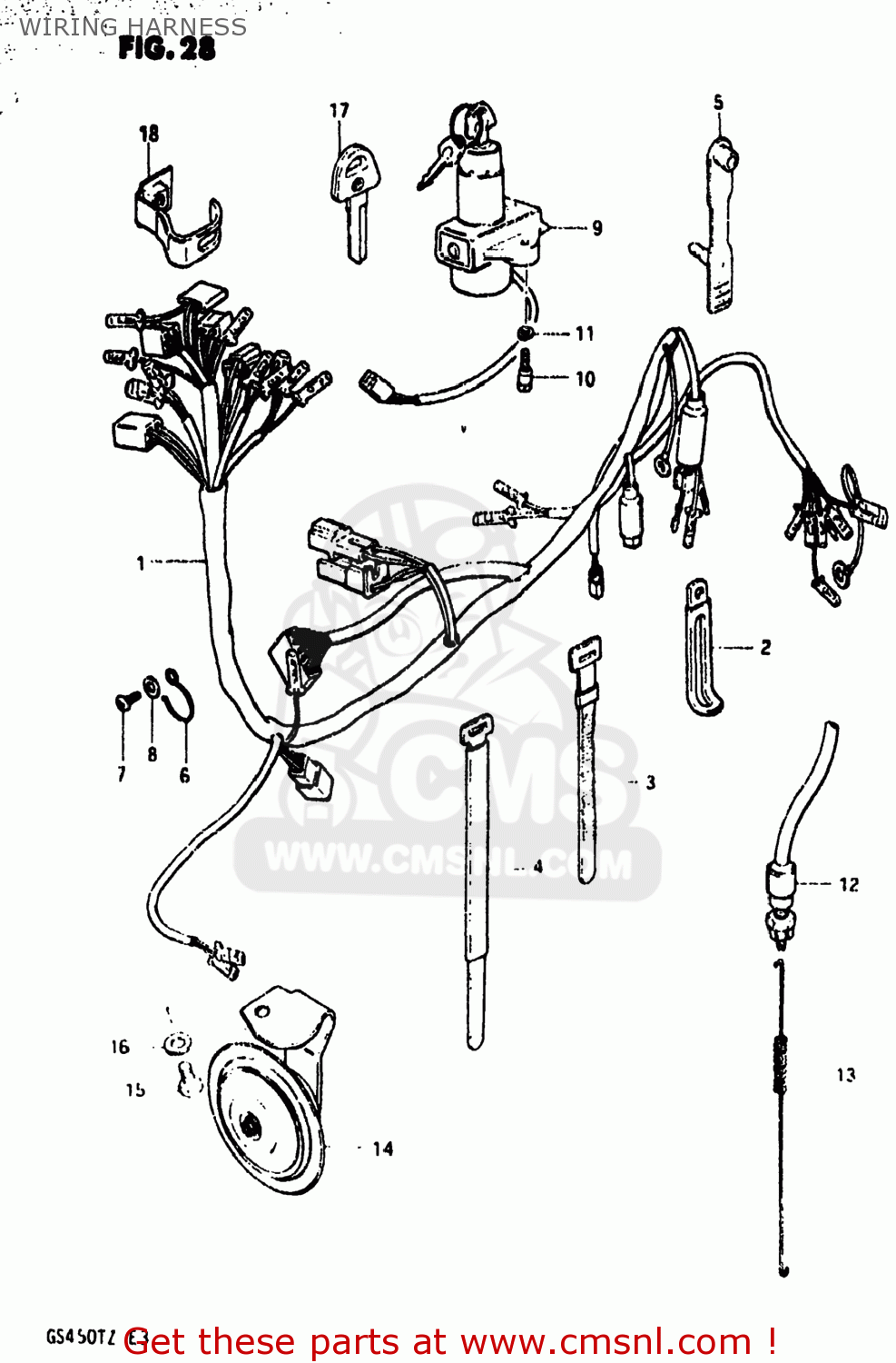 WIRING HARNESS GS450T 1981 (X) USA (E03)