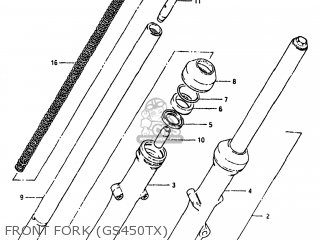 FRONT FORK (GS450TX) - GS450T 1981 (X) USA (E03)