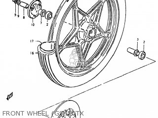 FRONT WHEEL (GS450TX - GS450T 1981 (X) USA (E03)