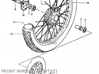 FRONT WHEEL (GS450TXZ) - GS450T 1981 (X) USA (E03)