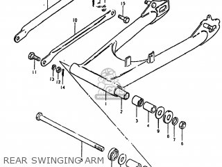 REAR SWINGING ARM - GS450T 1981 (X) USA (E03)