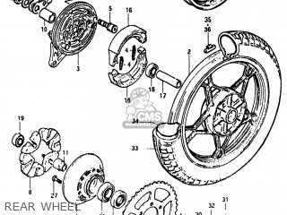 REAR WHEEL - GS450T 1981 (X) USA (E03)