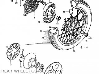 REAR WHEEL (GS450TXZ) - GS450T 1981 (X) USA (E03)