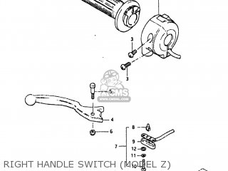 RIGHT HANDLE SWITCH (MODEL Z) - GS450T 1981 (X) USA (E03)