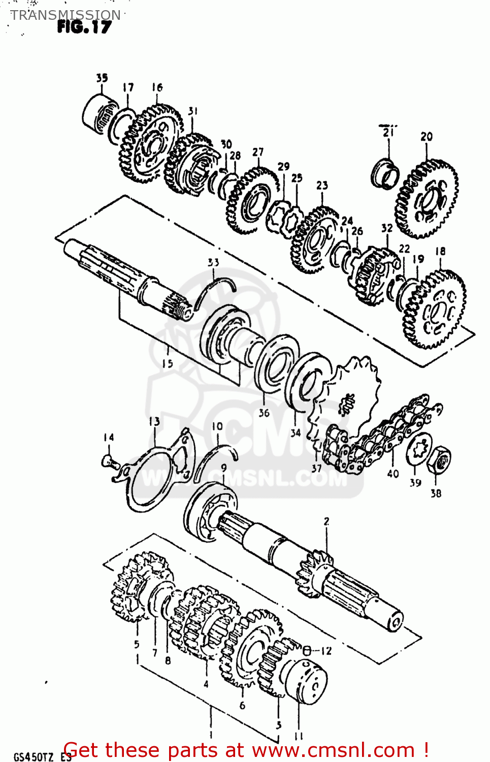 TRANSMISSION GS450T 1982 (Z) USA (E03)