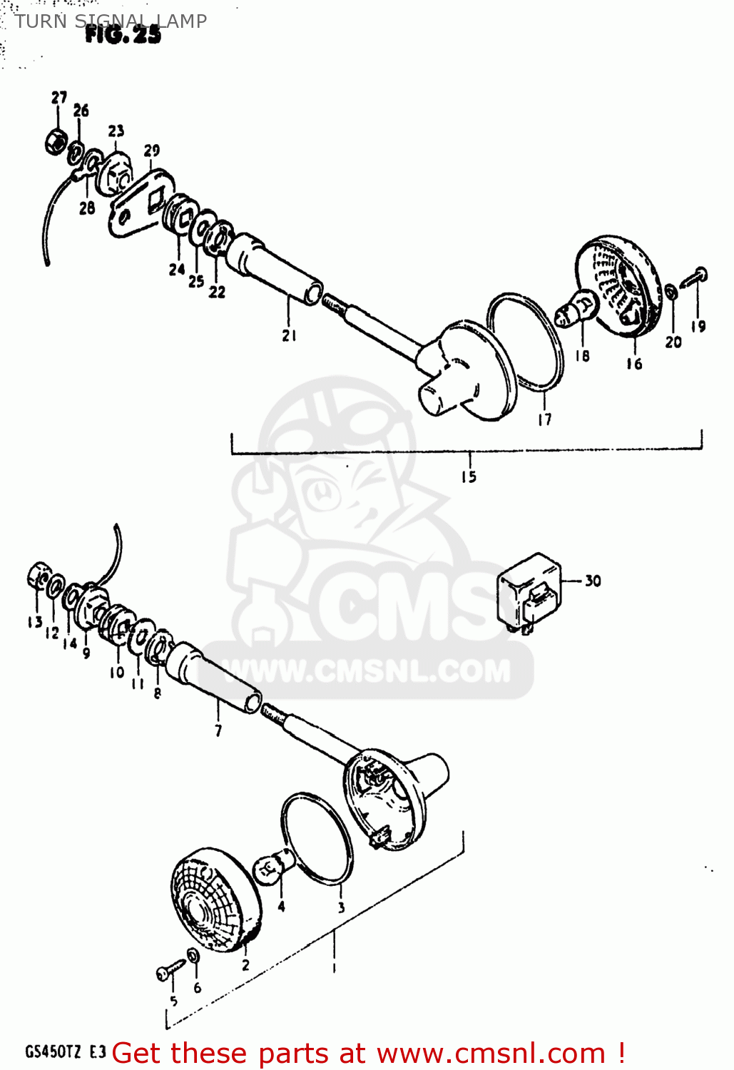 TURN SIGNAL LAMP GS450T 1982 (Z) USA (E03)